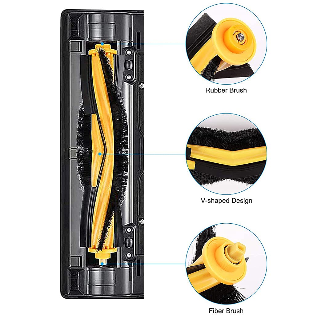 HASTHIP Replacement Accessory Kit for Ecovacs Deebot Ozmo 920 and 950 | 8 Pcs with Main and Side Brushes