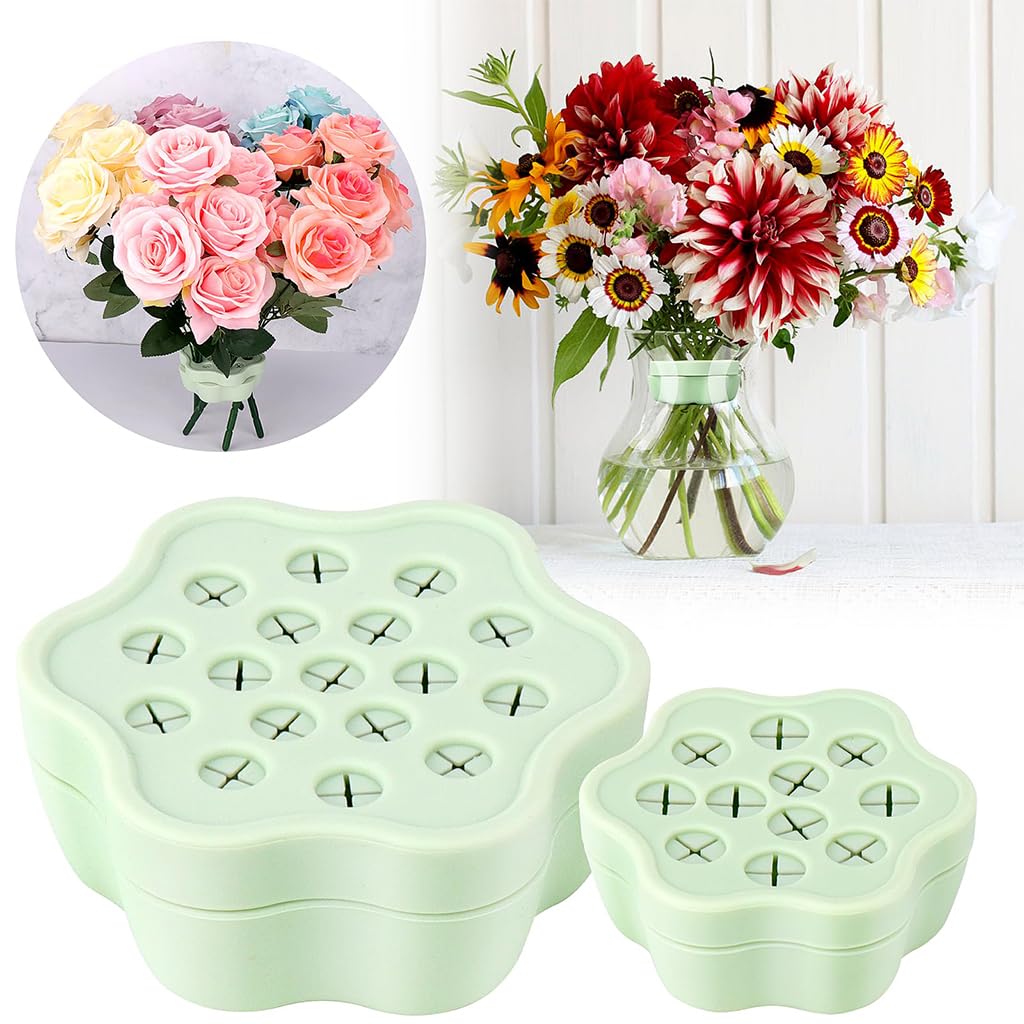 HASTHIP Spiral Ikebana Stem Holder for DIY Flower Arrangement featuring 2Pcs Silicone Spiral Ring | Ideal for Bouquets and Home Decor