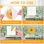 HASTHIP Sticky Insect Fly Trap for Windows featuring Self-Adhesive 20 Sheets 3.94x3.94 in | Sunflower Design