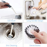 HASTHIP Bathroom Cleaning Brush Set for Kitchen and Floor with Hanging Design | Set of 4
