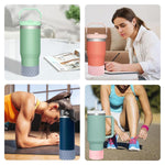 HASTHIP Water Bottle Protective Silicone Boot for Stanley Quencher 20oz 30oz 40oz | 2PCS Purple Cup Bottom Protector