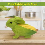 HASTHIP Miniature Garden Decor for Dollhouse and Plant Pots featuring Green Corn Bunny Figurine | Resin Home Decoration Gift
