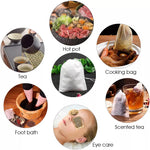 HASTHIP Cotton Tea Filter Bags for Loose Leaf Tea with Drawstring Closure 100pcs 3.54x2.75in