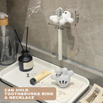 HASTHIP Cute Hanging Toothbrush Holder for Bathroom Organization with Suction Mount | 1 Pack