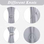 HASTHIP Magnetic Curtain Tiebacks for Home and Office with 40cm Rope and 3.3cm Balls | Grey