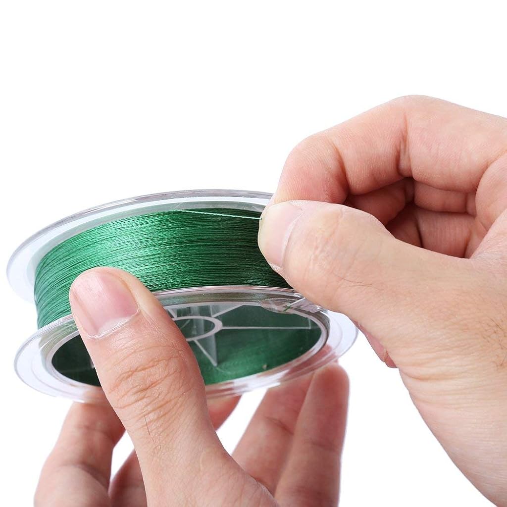 HASTHIP® Línea de Pesca Trenzada PE 4 Hilos 0.45mm 70LB 100M,Alta Resistencia y Durabilidad,Monofilamento de Bajo Estiramiento para Largos Lanzamientos Accesorio Pesca Verde (31.7KG