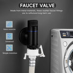 HASTHIP Washing Machine Tap for Home with Space Saving Design and 1/2 in Universal Metal Faucet | Black