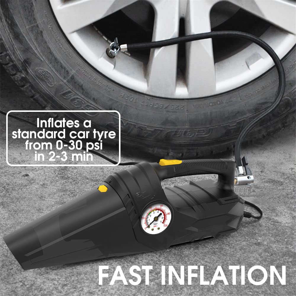 HASTHIP® Car Vacuum Cleaner Rechargeable Air Compressor Inflator