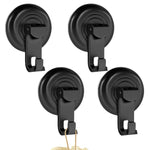 HASTHIP® 4Pcs Wall Hooks Strong Vacuum Suction Cup Wall Hooks for Glass, Tile, Removable Wall Hooks for Bathroom, Kitchen, Press Down Suction Cup Wall Hooks