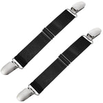 HASTHIP® 2PCS Cinturón Elástico Ajustable para Pantalones con Clips Versátiles, Ajustador de Cintura y Extensor de Jeans, Cierre Rápido Unisex, Ideal para Hombres, Mujeres y Niños, 2.5cmx20cm