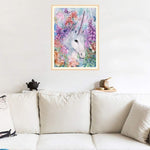 DIY 5D Full Drill Diamond Painting, Rhinestone Pasted Cross Stitch Blue Owl Pattern for Home Wall Decoration (Unicorn 2)