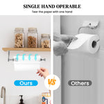 HASTHIP Paper Roll Holder for Kitchen and Bathroom with 11.8 in Bar featuring Self Adhesive Stainless Steel Design | Horizontal or Vertical Mount