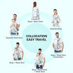 HASTHIP® 6-in-1 Baby Carrier with Lumbar Support 360 All-Position Baby Wrap Carrier Front and Back