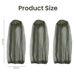 HASTHIP Mosquito Head Net for Hiking and Camping with Elastic Edge Nylon Mesh | 3Pcs Outdoor Insect Protection