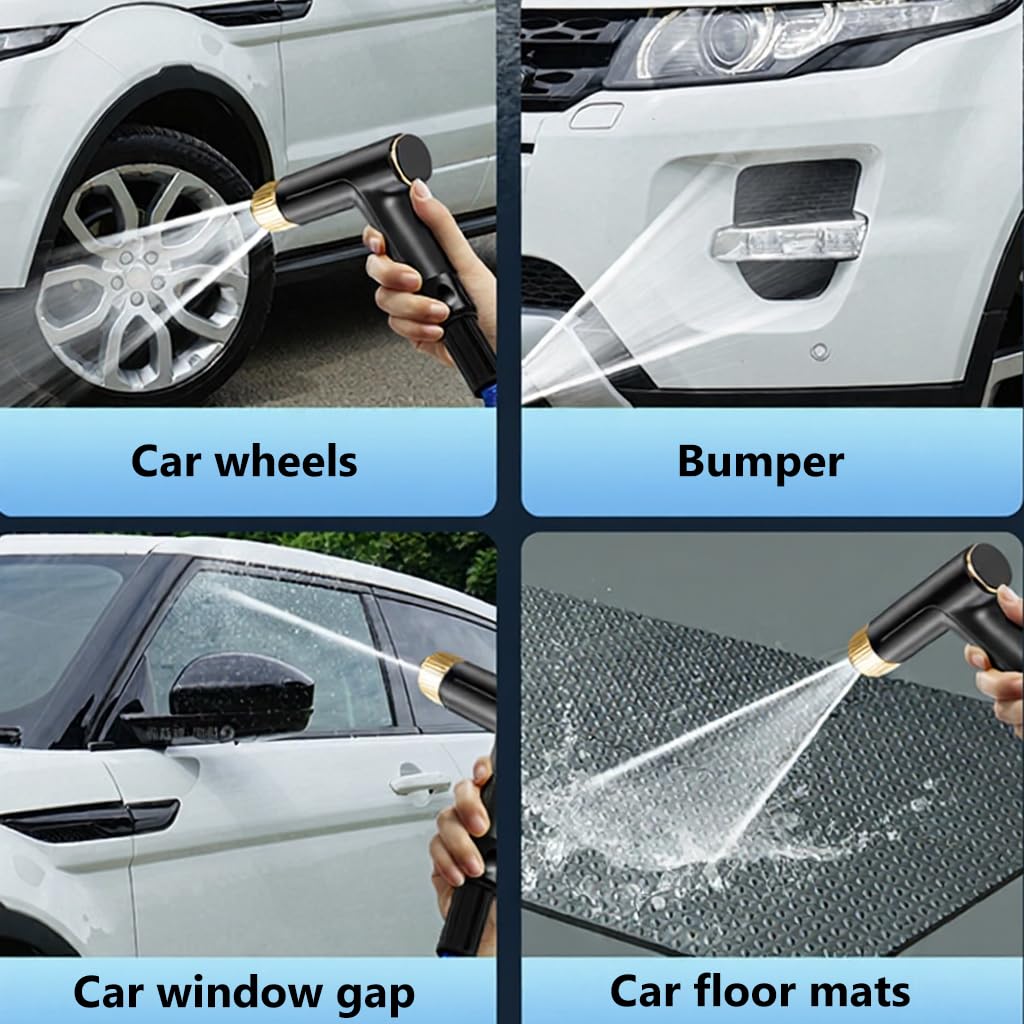 HASTHIP Water Spray Gun for Car Washing and Gardening with 65cm Length & 4 Modes | Metal Nozzle