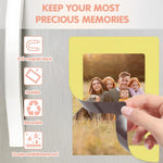HASTHIP Magnetic Photo Display for Fridge with Full Magnetic Backing 6Pcs 4.8x6.3 Frames | Reusable Photo Holder Set