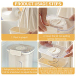 HASTHIP® Yogurt Strainer 34 Oz Greek Yogurt Strainer with Lid Fine Mesh Yogurt Filter with Date Tracker Spring-Loaded Yogurt Press BPA Free Reusable Yogurt Strainer