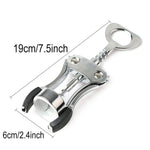 HASTHIP® Wing Corkscrew Wine Opener Professional Multifunctional All-in-One Bottle and Beer Strong Stainless Steel Zinc Alloy Wont Split or Crumble Cork 3 PCS