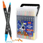 HASTHIP Acrylic Marker Pens for Art and Crafts with Dual Tips and 36 Vibrant Colors | Non-Toxic Set for Kids and Adults
