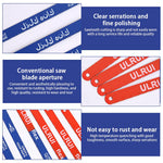 HASTHIP® 100Pcs Hacksaw Replacement Blades High Speed 24 TPI 12" Length Hack Saw Blade Carbon Strength Steel Cutting Hacksaw Blades with 24 Teeth, for Wood, PVC & Plastic