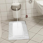 HASTHIP® Squat Toilet Cover Universal Squat Toilet Cover with Long Handle 53x25cm Squat Toilet Cover Durable PP Material Squat Toilet Cover for Hygiene and Sanitation