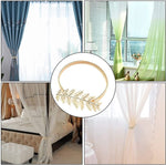 HASTHIP Curtain Tiebacks 2 Pack for Drapes featuring Adjustable Alloy Straps with Buckle Clip | Gold Leaf Carving Design