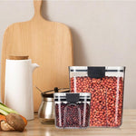 HASTHIP Glass Spice Jar Set for Kitchen Storage with 300ml Jars and Handled Lids | Food-Grade Organizer