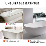 HASTHIP Shower Splash Guard Kit for Bathtub Corners with Self Adhesive Design 9.1×7.1 in White