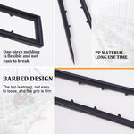 HASTHIP Plastic Garden Landscape Stakes for Weed Barrier Fabric 100 pcs 4 cm x 15 cm | U Shaped Design for Secure Anchoring