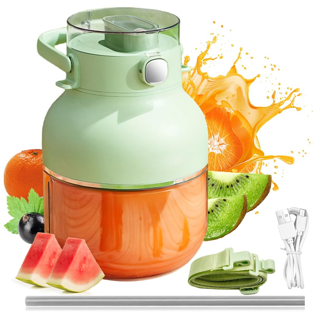 HASTHIP Travel Juicer Cup for Smoothies and Shakes with 10 Blade Stainless Steel Design | USB Rechargeable 1000ml Blender