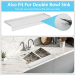 HASTHIP Silicone Sink Edge Protector for Kitchen Countertops featuring Grooved Design and 4x20 in Cuttable Splash Guard | Flexible Silicone Protection Against Water Splashes