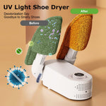 HASTHIP® Electric Shoe Dryer- Folding Boot Dryer for Work Boots, Shoe Dryer and Deodorizer, Smart 4-Timer Control, Safe 48°C Heat, Quick Drying 360° Air Circulation Shoe Dryer for Shoes, Boots, Gloves