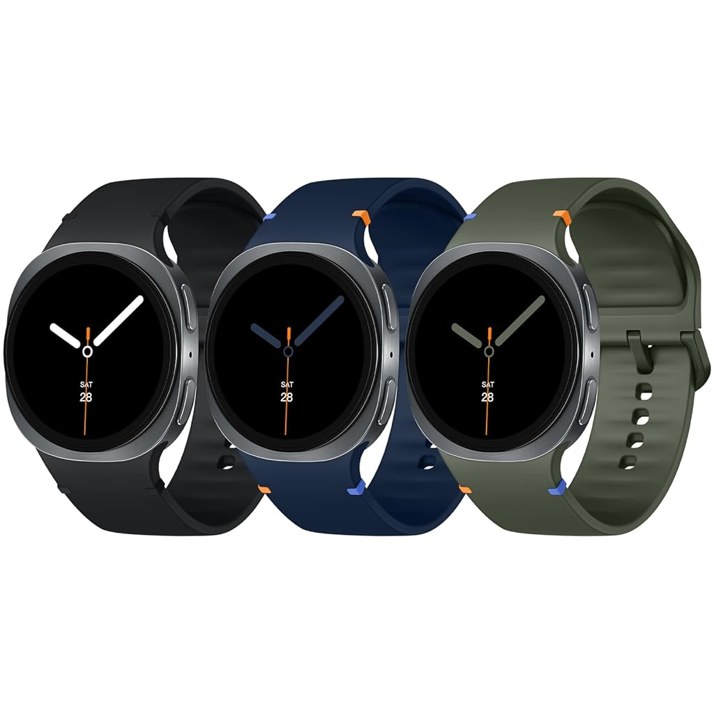 HASTHIP® 3 Pack Correas Deportivas Compatibles con Samsung Galaxy Watch 8, Pulseras de Repuesto Transpirables de Silicona para Reloj Inteligente