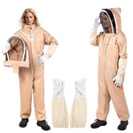 HASTHIP Beekeeping Suit for Men and Women with Mesh Veil Zip Hood & Gloves | XL Protective Workwear
