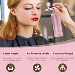 HASTHIP® Airbrush-Kit Rechargeable Cordless Airbrush Compressor - Handheld Airbrush Gun, Airbrush Set Portable Wireless Air Brush for Barber, Nail Art, Cake Decor, Makeup, Model Painting