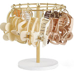 HASTHIP Metal Claw Clip Organizer for Vanity and Dresser with 16 Loop Hooks | Gold Display Stand