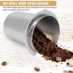 HASTHIP® 51mm Coffee Dosing Cup Stainless Steel Portafilter Cup No Spill Wide Mouth Coffee Powder Compatible with Espresso Machine Precision Barista Tool 120ml Capacity