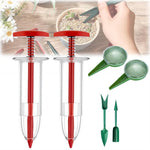 HASTHIP Sowing Seeds Dispenser Set for Gardening with 12 Holes Spacer & Ergonomic Handle | Adjustable Plastic Planter Tool