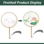HASTHIP DIY Hand Fan Material Art Kit for Creative Embroidery with Wooden Handle and Tassel | Ideal Mother’s Day Gift