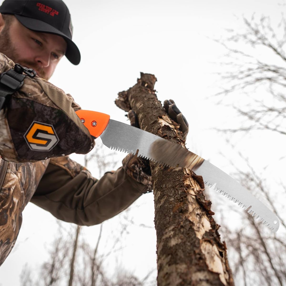 HASTHIP Pruning Saw for Wood and Tree Cutting featuring 19.6 in Curved Blade & Ergonomic Handle
