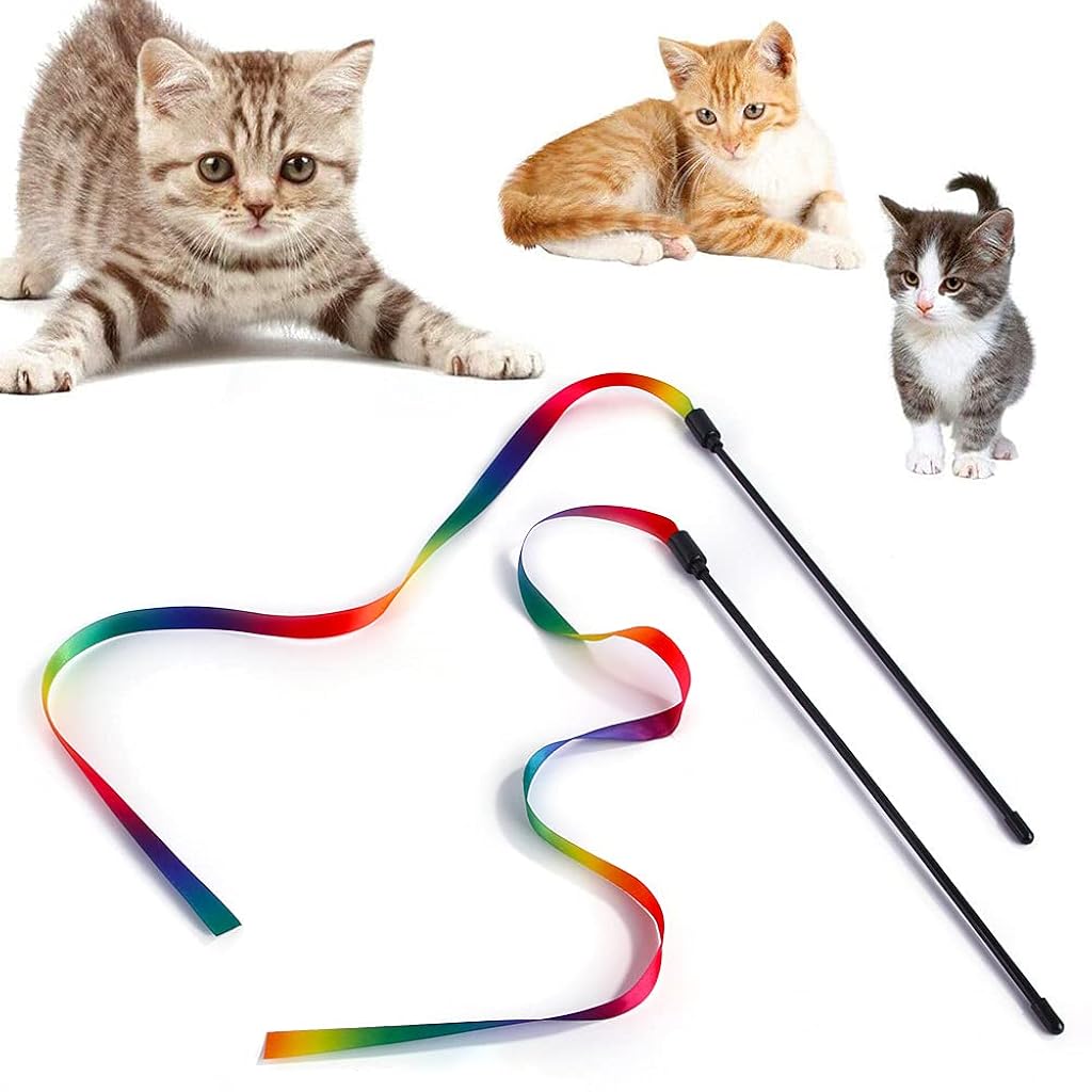 HASTHIP® Cat Rainbow Wand Toys