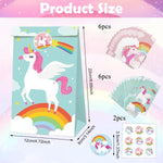 HASTHIP Unicorn Gift Bags for Birthday Parties with 18 Stickers and 2 Whimsical Designs