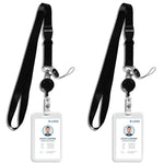 HASTHIP® 2 Pack Transparent Plastic Vertical Badge Holders