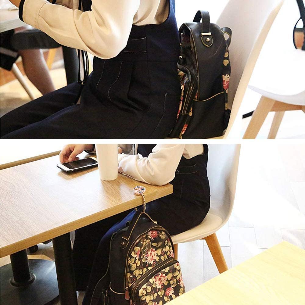 HASTHIP Desk Bag Hanger for Table and Office Use featuring Folding Hook Design | 3Pcs Aluminum Alloy Set