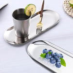 HASTHIP Stainless Steel Bathroom Tray for Appetizers and Desserts with Mirror Finish 30x12cm