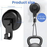 HASTHIP Wall Hooks for Bathroom and Kitchen with Strong Vacuum Suction Cup | 4Pcs Removable Set