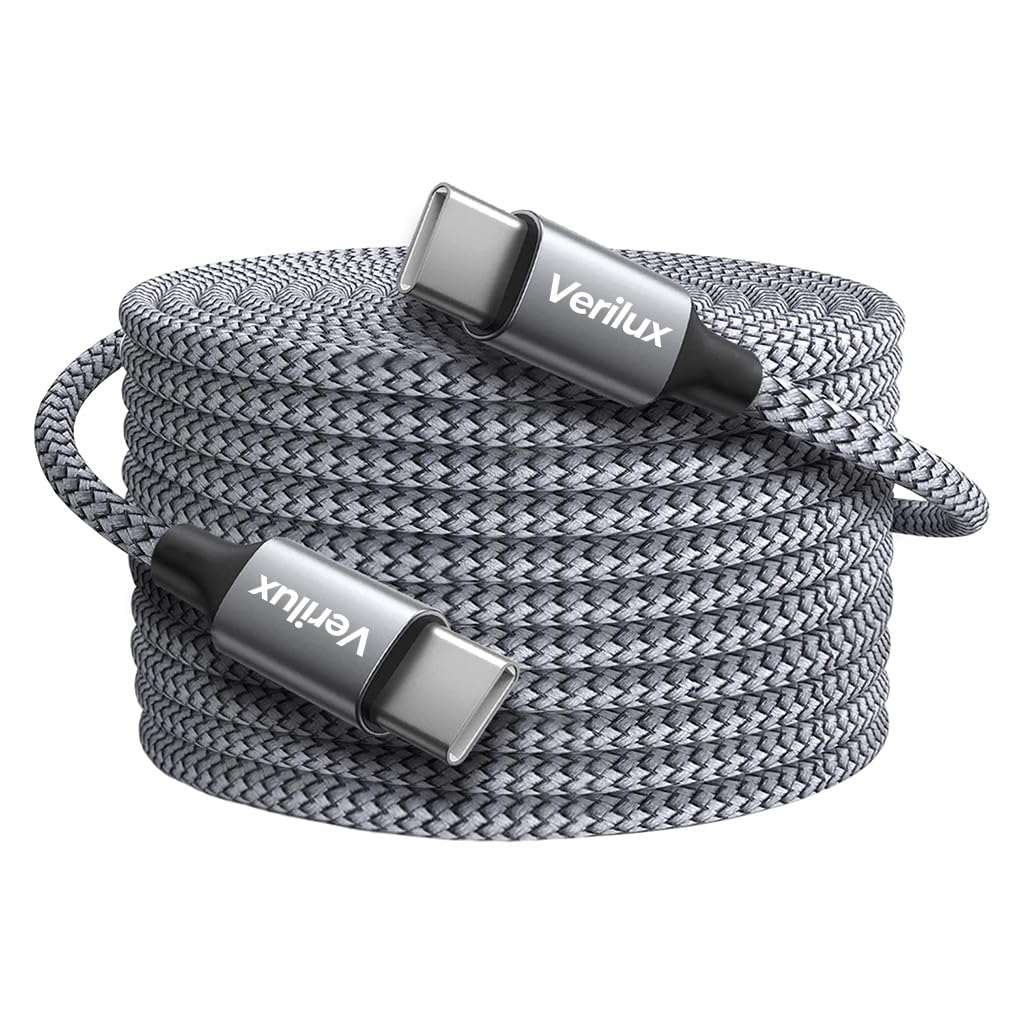 HASTHIP® Cable USB C a USB C 60W 5A Carga Rápida y Transferencia de Datos 480Mbps,Cable Trenzado de Nailon Resistente 5m Tipo para Teléfonos,Tablets y Portátiles Alta Compatibilidad