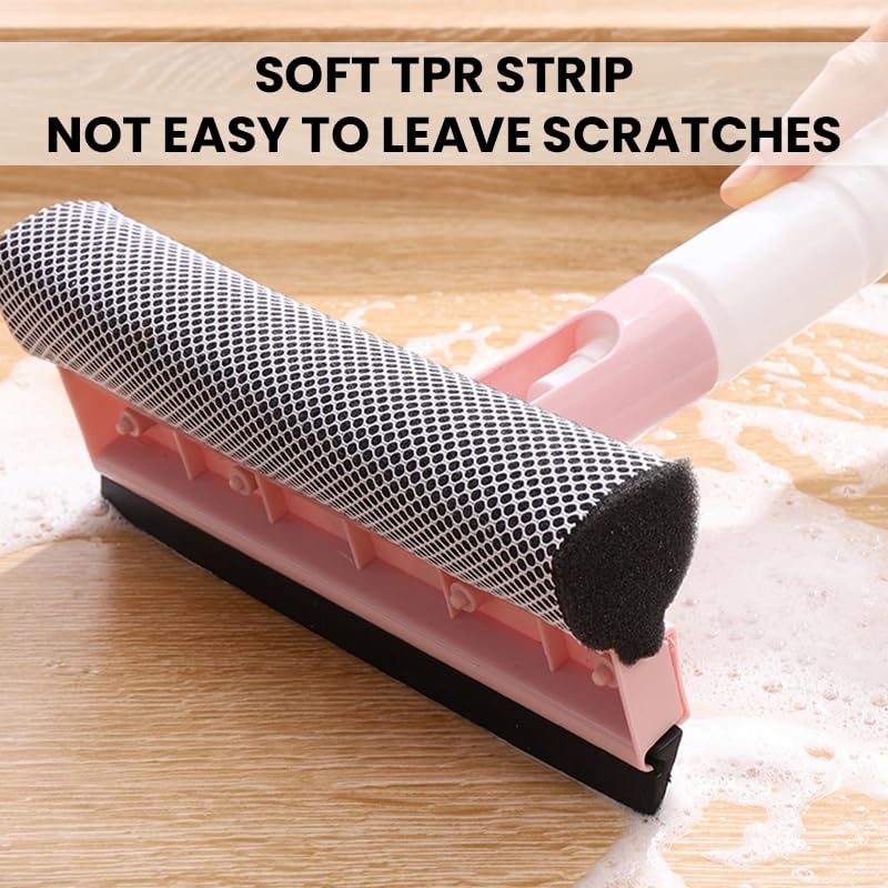 HASTHIP Glass Cleaner Wiper for Windows and Mirrors with 3 in 1 Spray Bottle | Compact Portable Design