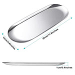 HASTHIP Stainless Steel Bathroom Tray for Appetizers and Desserts with Mirror Finish 30x12cm