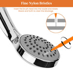 HASTHIP Shower Head Cleaner Tool for Unclogging Nozzles with 10 Fine Nylon Brushes | 4.3 in Detail Cleaning Set